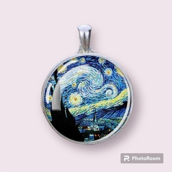 Starry Night Van Gogh Necklace - Picture 2 of 4